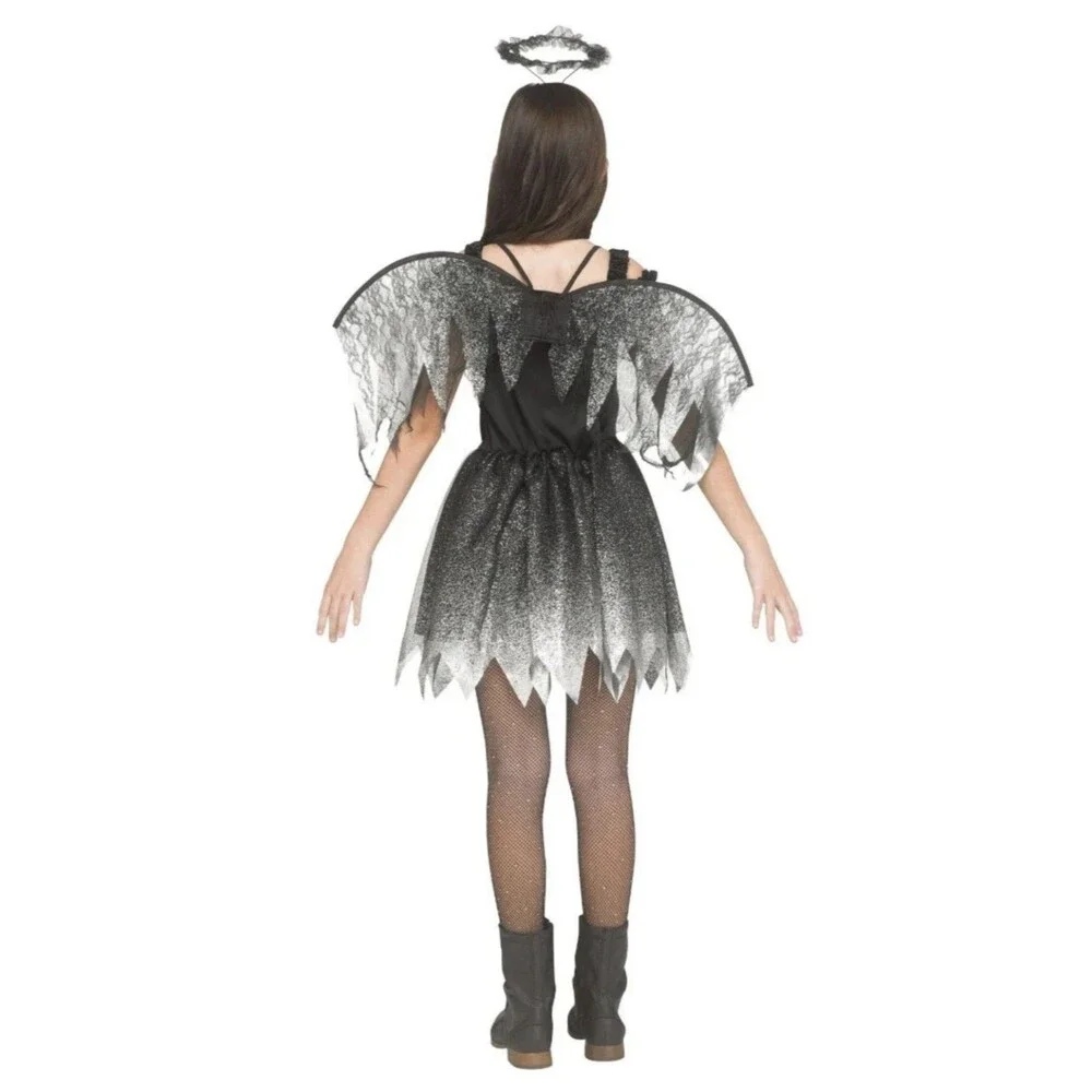 Dark  Angel Costume Girls' S (6/6X) Gothic Angel Halloween Costume LG  Wings